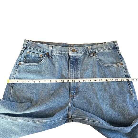 Carhartt B18 Traditional Fit Tapered Denim Jeans Stonewash Medium Blue 40x30 - Picture 13 of 15